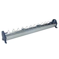 Кормушка лотковая 75 см оцинкованная сталь для цыплят и мелкой птицы