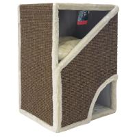 Когтеточка-домик Pet Choice, 40х35х60 см, коричневый, с подушкой