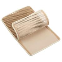 Двухслойный коврик под лоток 45х60 см для кошачьего туалета, бежевый