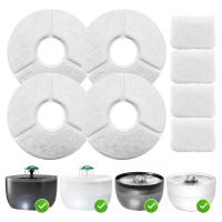 Фильтр для автопоилки фонтана W7/W8, сменный (4 фильтра + 4 губки)