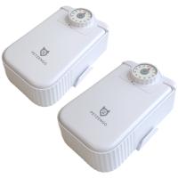 Автокормушка Petzengo PF22-Dual 2 секции 350+350 мл с охлаждением, для влажного и сухого корма, белая