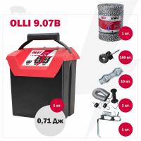 Комплект электропастуха Olli для свиней 9В/12В на 500 м с пружинной калиткой