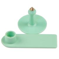 Бирка двойная 50х18 мм, зелёная, прямоугольная, 100 шт. для свиней, коз, овец, собак и других животных