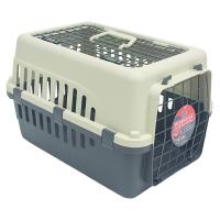 Переноска Safari Range 50х35х32 см для кошек и собак Pet Choice с металлической верхней решеткой, серый​