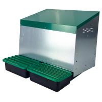 Гнездо для кур несушек HobbyFarm 2 секции наружное крепление с яйцесборником