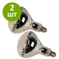 Лампа инфракрасная 175 Вт InterHeat, Е27 R125, закаленное стекло, прозрачная, комплект 2 шт.