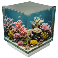 Аквариум Newa Ego LID, EL 20W, 18 л панорамный, LED освещение, белая стеклянная крышка