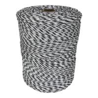 Провод для электропастуха FarmGuard белый с черным 3 мм / 1000 м / 5x0,2 мм SS+1х0,2 мм CU