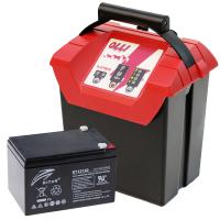 Электропастух OLLI 9.07B от сети и аккумулятора с аккумулятором