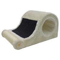 Когтеточка-волна для кошек 50х30х25 см с туннелем, кремовый