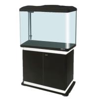 Аквариум с тумбой Boyu EC-600 панорамный, 66 л, с фильтром и LED-лампой, черный
