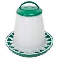 Кормушка бункерная 6 кг пластик с разделительной решеткой зеленая