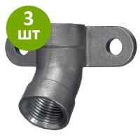 Крепление для ниппельной поилки 45°, нерж. 1/2 - 1/2", 3 шт.