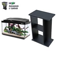 Аквариум с тумбой Newa Hobby NH 60, 60 л с фильтром, нагревателем, аэрацией и LED освещением