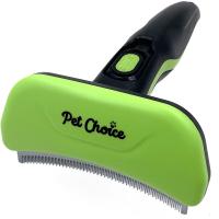 Дешеддер L с дугообразным лезвием 100 мм и с кнопкой самоочистки для вычесывания шерсти животных