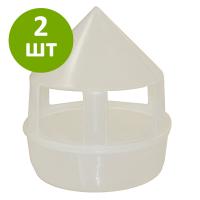 Кормушка Ø22 см прозрачная для птиц, комплект 2 шт.