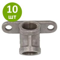 Крепление для ниппельной поилки 45 градусов, нержавеющая сталь, 1/2, 10 шт.