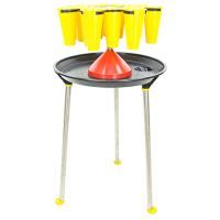 Установка для убоя перепелов 14 конусов, карусельная, со стойкой, пластик, сталь