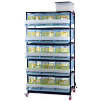 Клетка Comfortplast для перепелов с яйцесборником 3 секции, 5 ярусов, 98x61x196 см, пластиковая