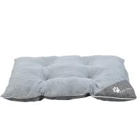Лежак подушка Pet Choice для собак, стеганая 100х73х17 см, пушистый, серый