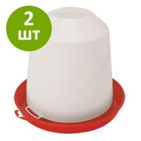 Поилка вакуумная 5 л для цыплят и мелкой птицы, комплект 2 шт.