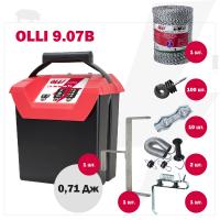 Комплект электропастуха Olli для свиней 9В/12В на 500 м с пружинной калиткой