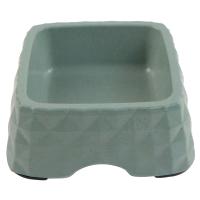 Миска бамбуковая для кошек и собак, 15x15x5.5 см, 430 мл, зеленый