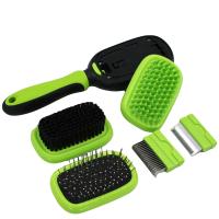 Набор расчесок для груминга животных 5 в 1 щетка массажная, расческа, дешеддер, стриппинг, щетина