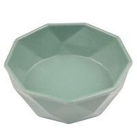 Миска для собак и кошек бамбуковая, 14.4x14.4x5.4 см, 500 мл, зеленый