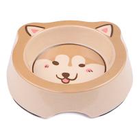 Миска для собак и кошек бамбуковая, 14.5x14.5x3.5 см, 260 мл, бежевый