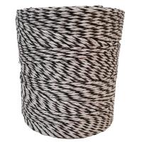 Провод для электропастуха FarmGuard белый с черным 3 мм / 500 м / 5x0,2 мм SS+1х0,2 мм CU