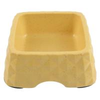 Миска бамбуковая для кошек и собак, 15x15x5.5 см, 430 мл, желтый