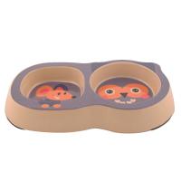 Миска двойная, 26x14.5x3.5 см, 200+250 мл, синий