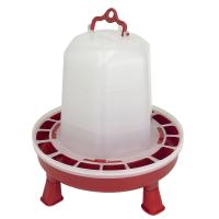 Поилка вакуумная 5 л с винтовой пробкой и ручкой на ножках для кур, домашней птицы