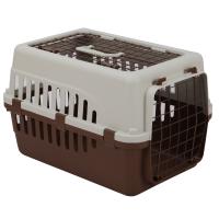 Переноска Safari Range 50х35х32 см для кошек и собак Pet Choice с металлической верхней решеткой, коричневый​