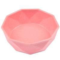 Миска для собак и кошек бамбуковая, 14.4x14.4x5.4 см, 500 мл, розовый