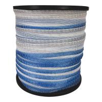 Лента для электропастуха FarmGuard зимняя сине-бело-красная 40 мм / 200 м / 8х0.4 мм SS