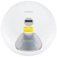 Автокормушка Petwant F6-LCD 6 секций, ж/к дисплей, белая