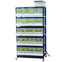 Клетка Comfortplast для перепелов без яйцесборника 3 секции, 5 ярусов, 98x60x196 см, пластиковая