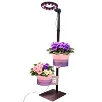 Подставка для цветов 2 уровня HobbyFarm, с автополивом и фитолампой, 90 см