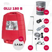 Комплект электропастуха Olli для свиней 12В на 1000 м с пружинной калиткой