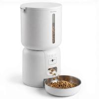 Автокормушка Petzengo PF28C Wi-Fi 4 л с камерой для сухого корма, стальная миска, белая