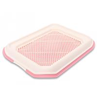 Лоток для собак со столбиком Catidea 50х37х6 см под пеленку розовый