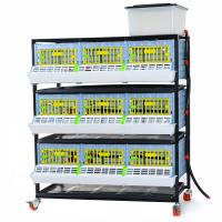 Клетка Comfortplast для перепелов без яйцесборника 3 секции, 3 яруса, 98x60x132 см, пластиковая