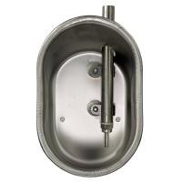 Поилка ниппельная с чашей размер L для откормочных свиней и свиноматок 1/2  внутренняя/верхняя подводка