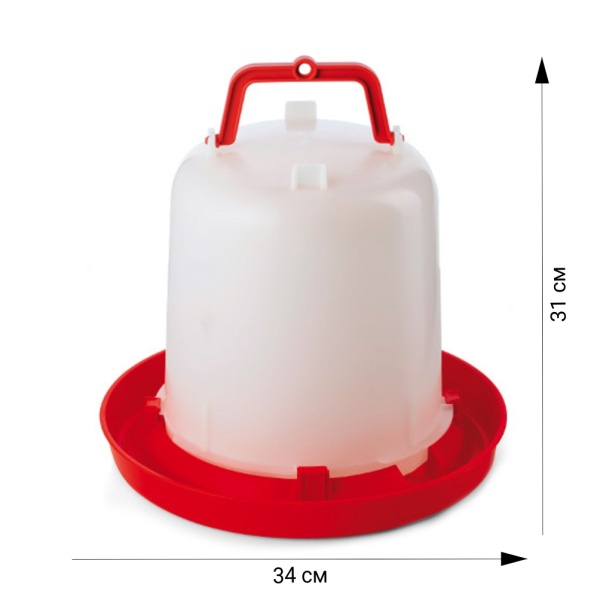 Поилка вакуумная 10 л с ручкой