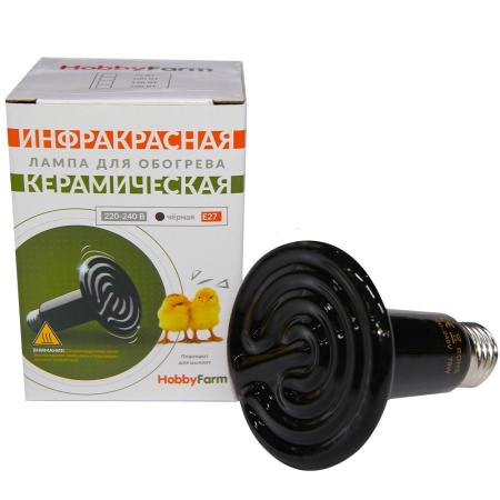 Лампа инфракрасная керамическая HQ 75 Вт черная