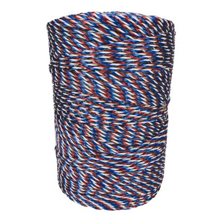 Провод для электропастуха FarmGuard белый с красным и синим 2,5 мм / 500 м / 3х0,3 мм