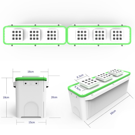 Гидропонная установка HobbyFarm DQ61003, домашний умный смарт сад, 3 ячейки