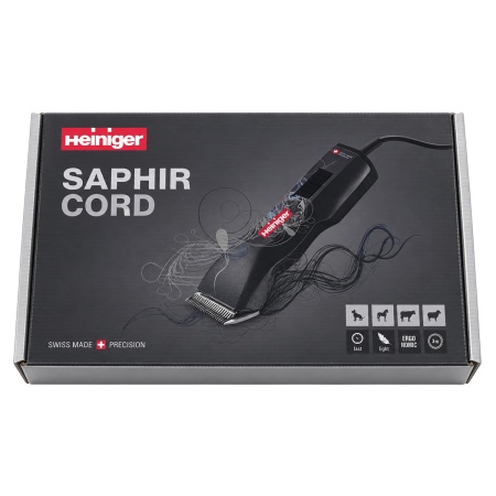 Машинка Heiniger Saphir Cord для стрижки животных, собак, кошек с лезвием #10 1,5 мм "red line"